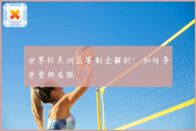 世界杯美洲区赛制全解析：如何争夺晋级名额